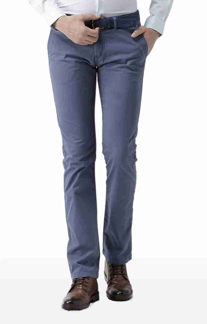 Blue Regular Fit Trousers