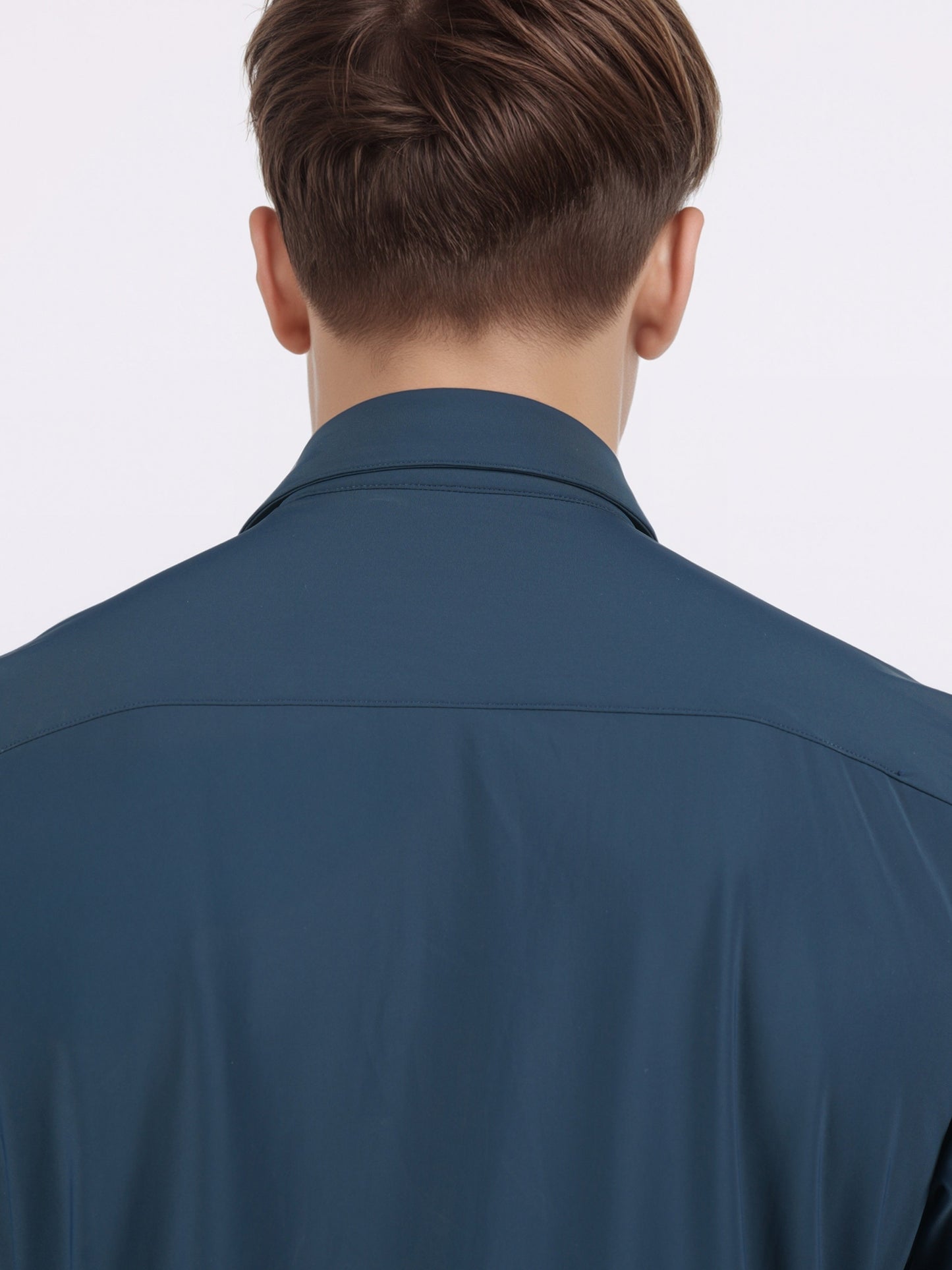 Celio* Men Navy Blue Solid Slim Fit Nylon Shirts