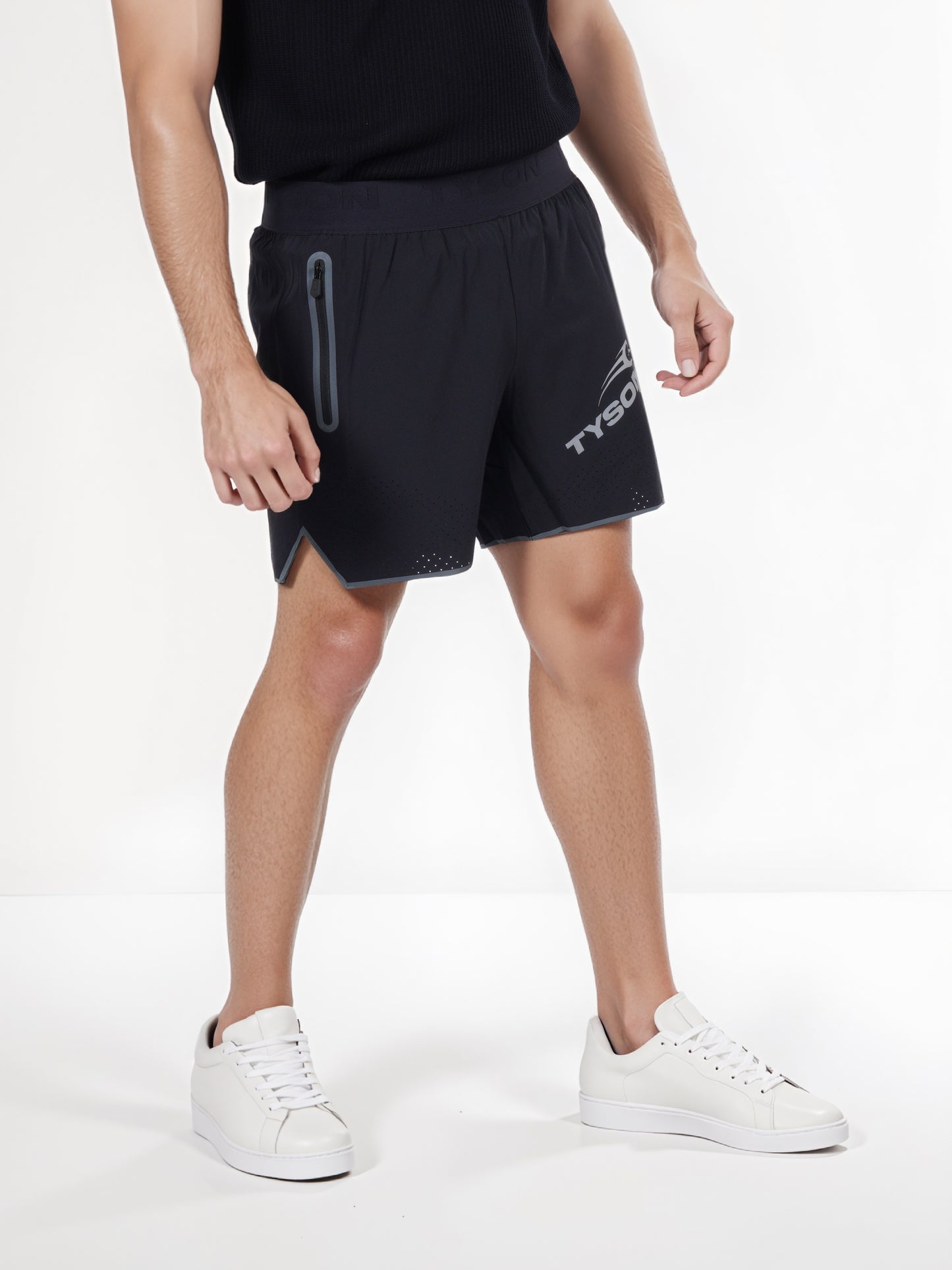 Celio* Men Black Printed Regular Fit Polyester Tyson Shorts