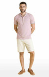 Celio* Cotton-Blend Regular Fit Off White Shorts