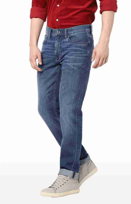 Blue Straight Slim Fit Soft Touch Jeans