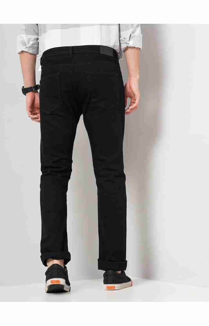 Black Straight Fit Stay Dark Jeans