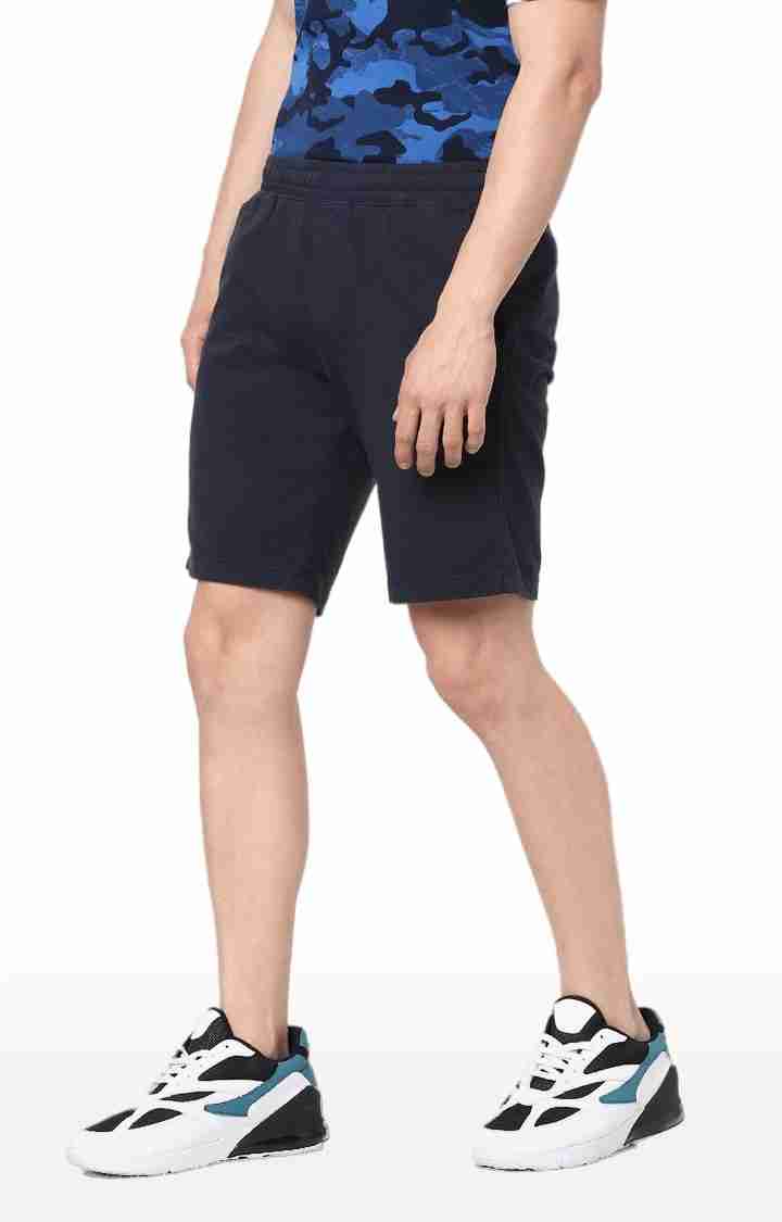 Navy Blue Regular Fit Shorts