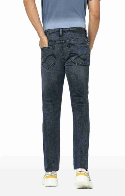 Navy Blue Straight Slim Fit Premium Jeans