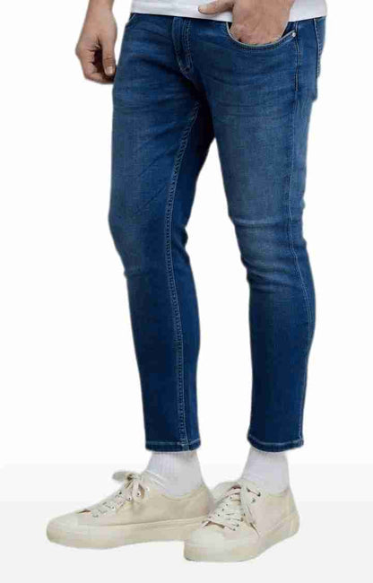 Blue Skinny Ankle Length Jeans