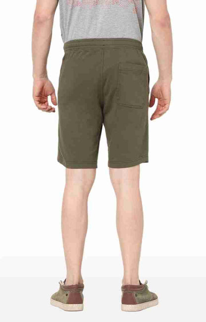 Olive Regular Fit Shorts