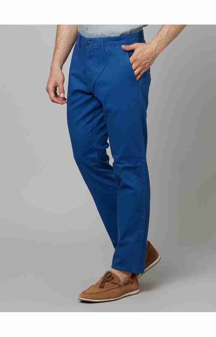 Blue Slim Fit Trousers