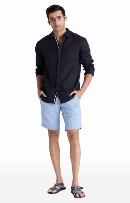 Blue Regular Fit Shorts